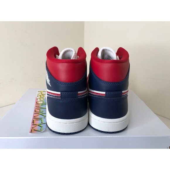 Jordan 1 Mid SE USA White Red Womens sizes DQ7648 600 - Picture 4 of 5